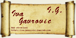 Iva Gavrović vizit kartica